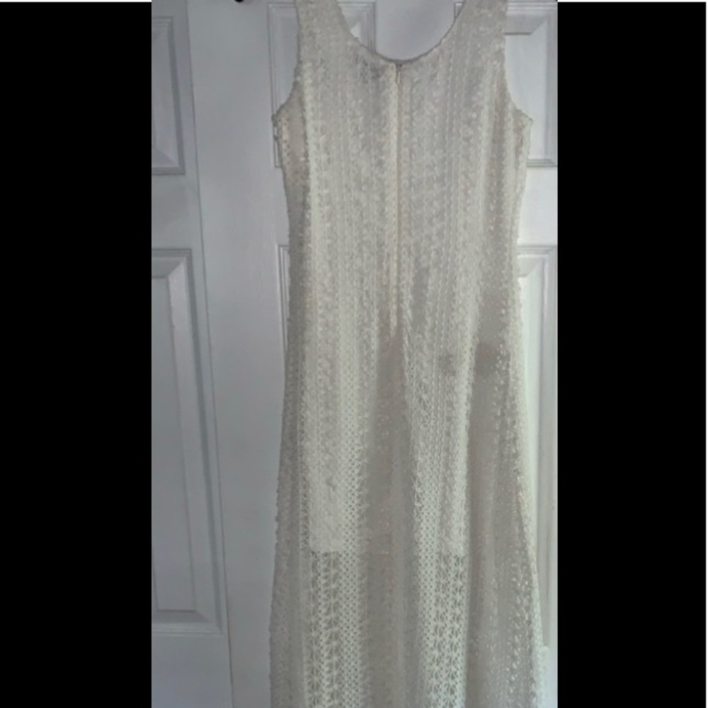 NWOT, Quinn White Crochet Dress or Swimsuit Coverup, Size Small